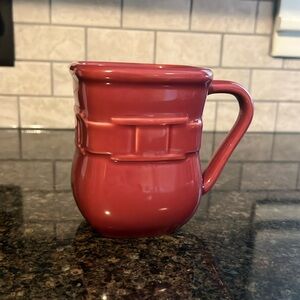 EUC Longaberger Woven Traditions Paprika Square Mug